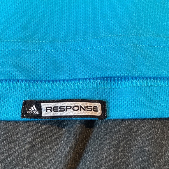 Dri-fit adidas shirt in turquoise (looks bluer in pic) - Picture 5 of 5